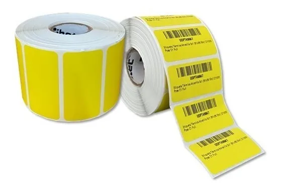 Etiqueta Térmica Amarilla 2x1