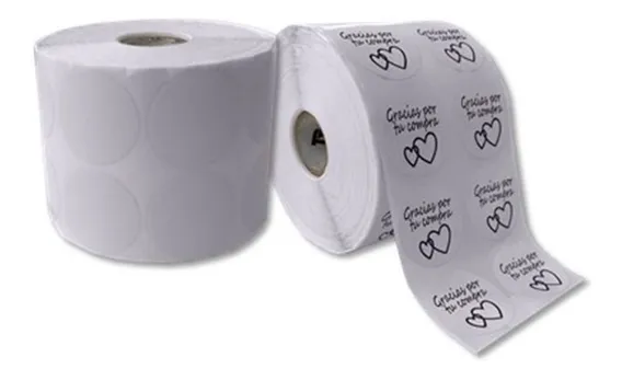 Etiqueta Circular Térmica 40x40 Mm