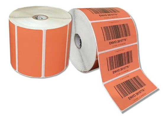 Etiqueta Térmica Naranja 4x2 (102x51 Mm)