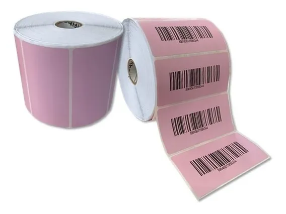 Etiqueta Térmica Rosa 4x2 (102x51 Mm)